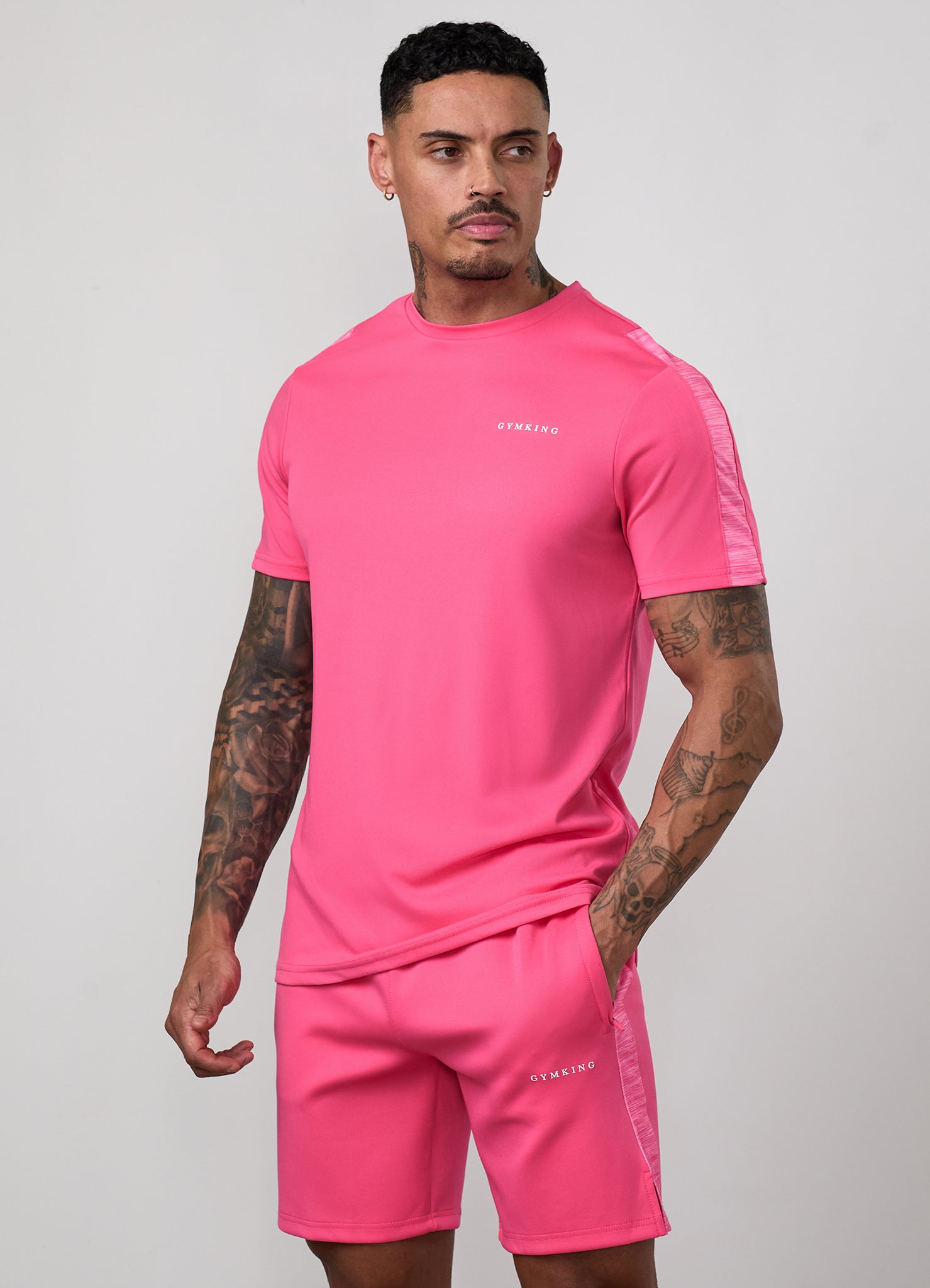 Gym King Core Plus Poly 2.0 Tee - Pink