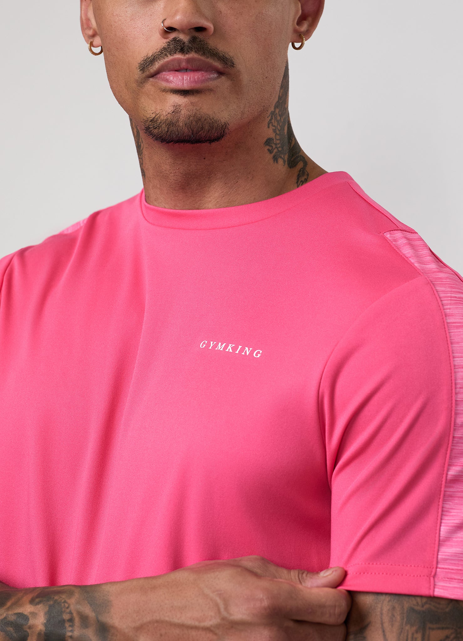 Gym King Core Plus Poly 2.0 Tee - Pink