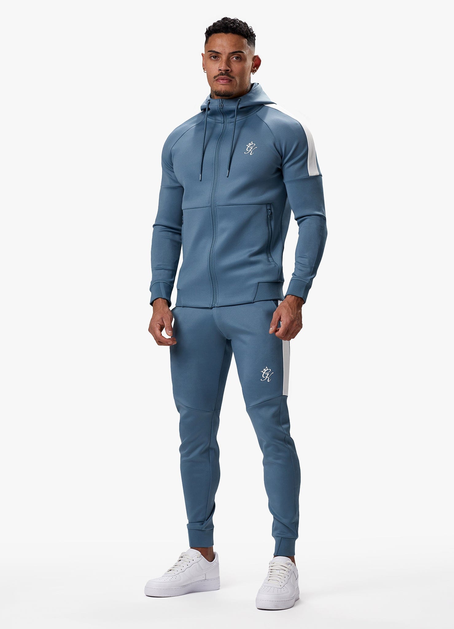 Gym King Core Plus Poly FZ Hood Smoke Blue L