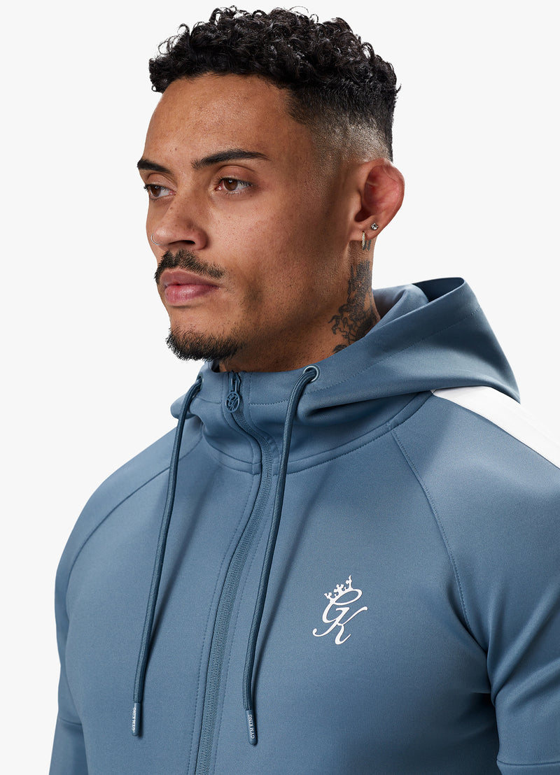 Gym King Core Plus Poly FZ Hood - Smoke Blue