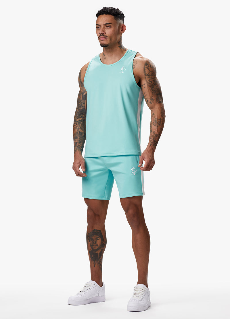 Gym King Core Plus Poly Vest - Aqua Blue