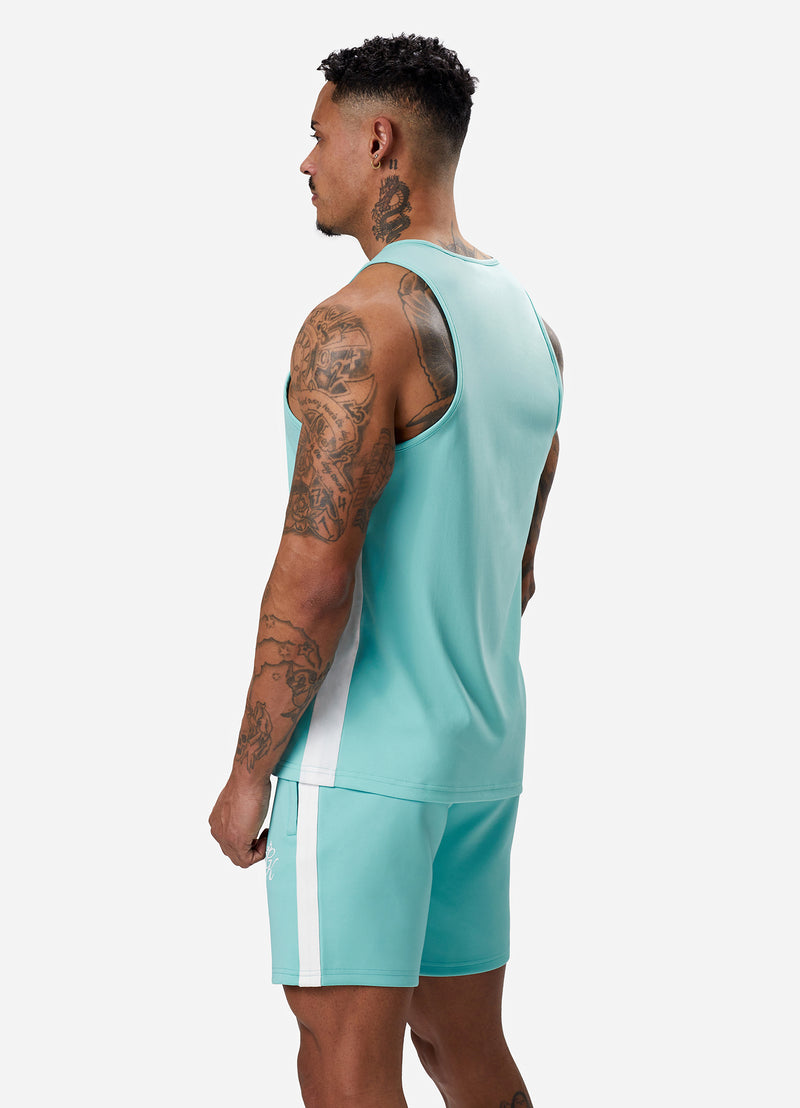 Gym King Core Plus Poly Vest - Aqua Blue