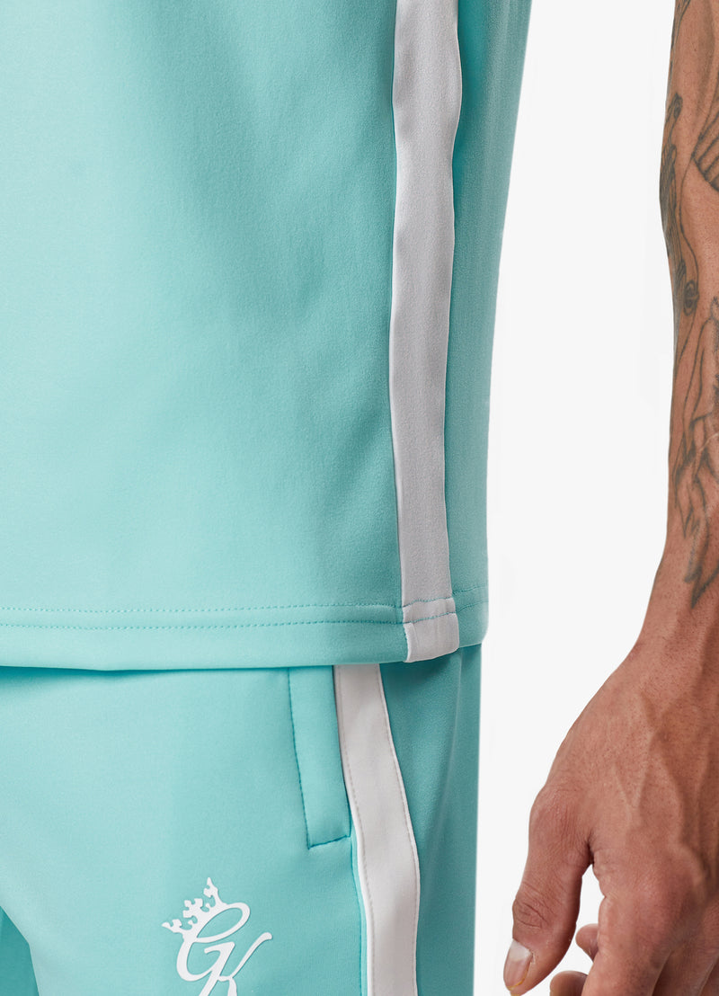 Gym King Core Plus Poly Vest - Aqua Blue