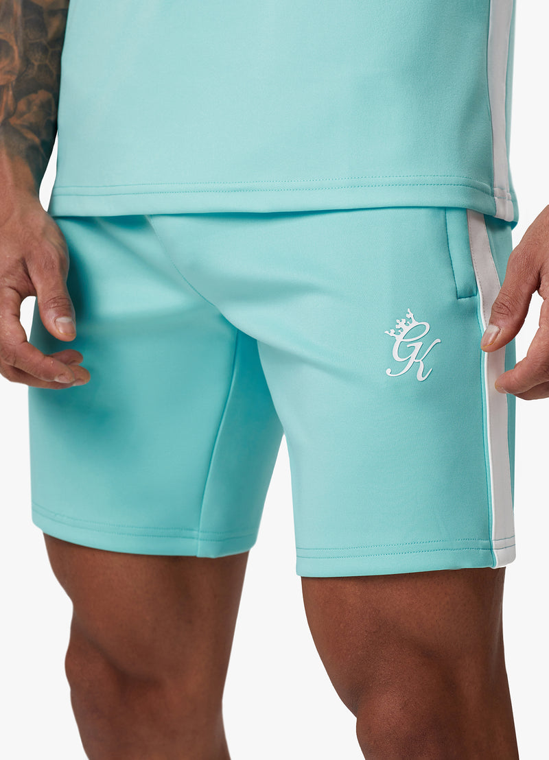 Gym King Core Plus Poly Short - Aqua Blue