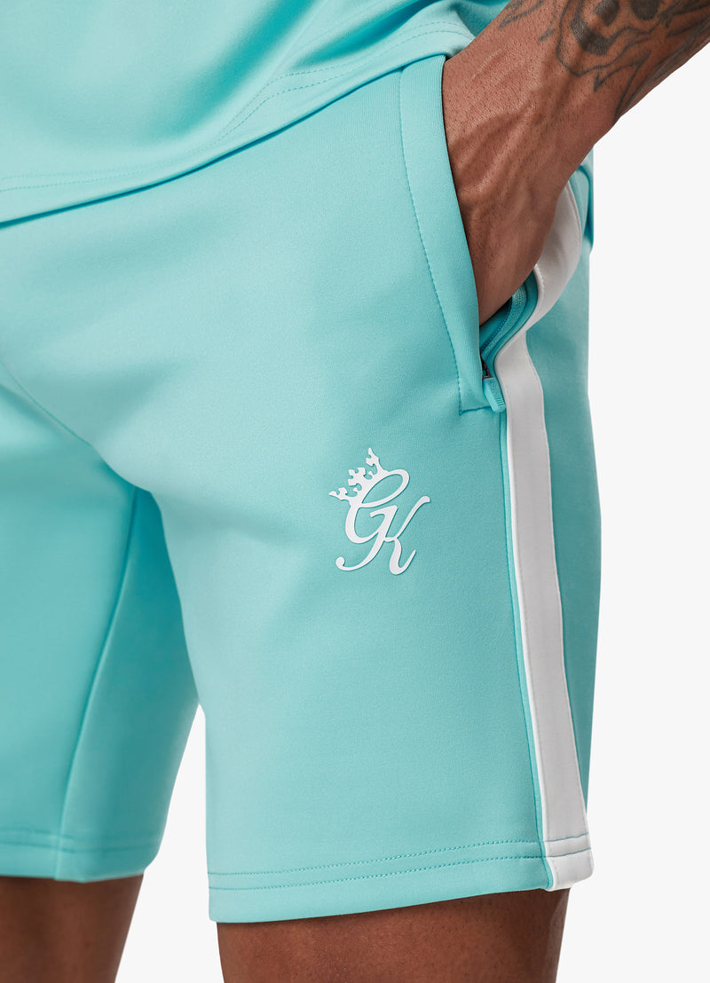 Gym King Core Plus Poly Short - Aqua Blue