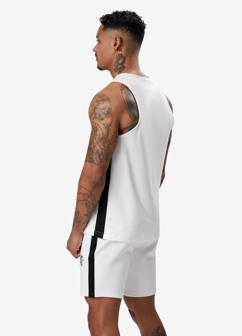 Gym King Core Plus Poly Vest - White