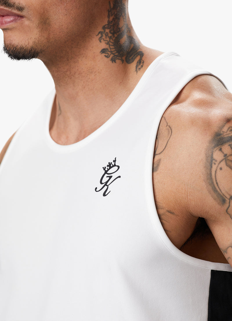 Gym King Core Plus Poly Vest - White