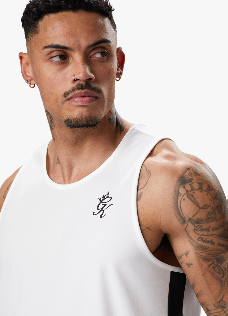 Gym King Core Plus Poly Vest - White