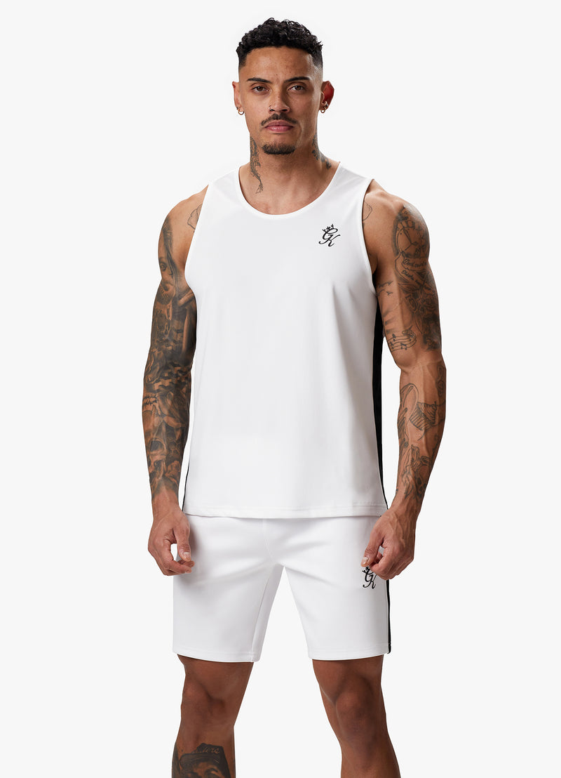 Gym King Core Plus Poly Vest - White