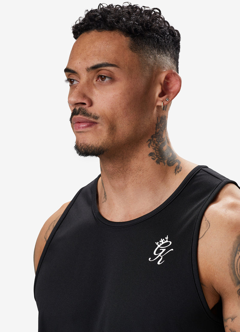 Gym King Core Plus Poly Vest - Black