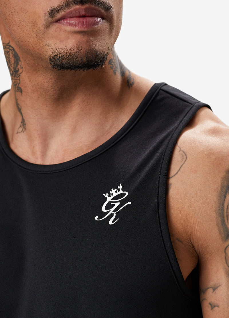 Gym King Core Plus Poly Vest - Black