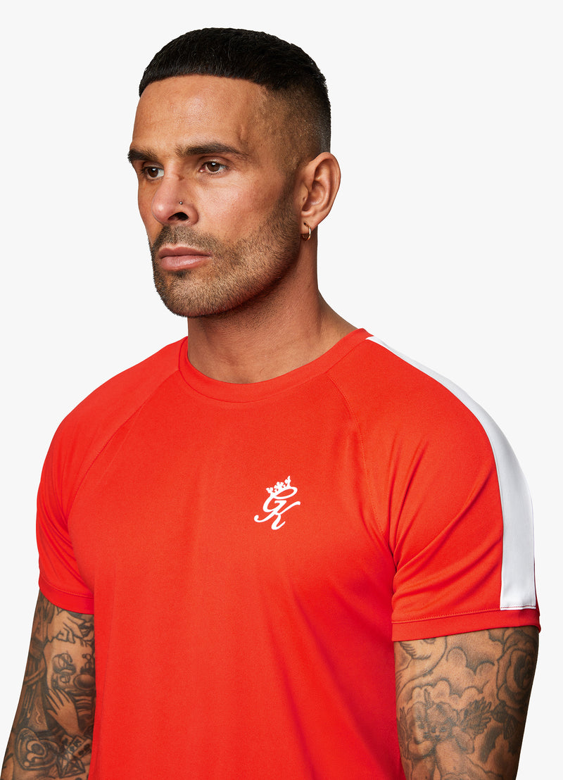 Gym King Core Plus Poly Tee - Chilli Red