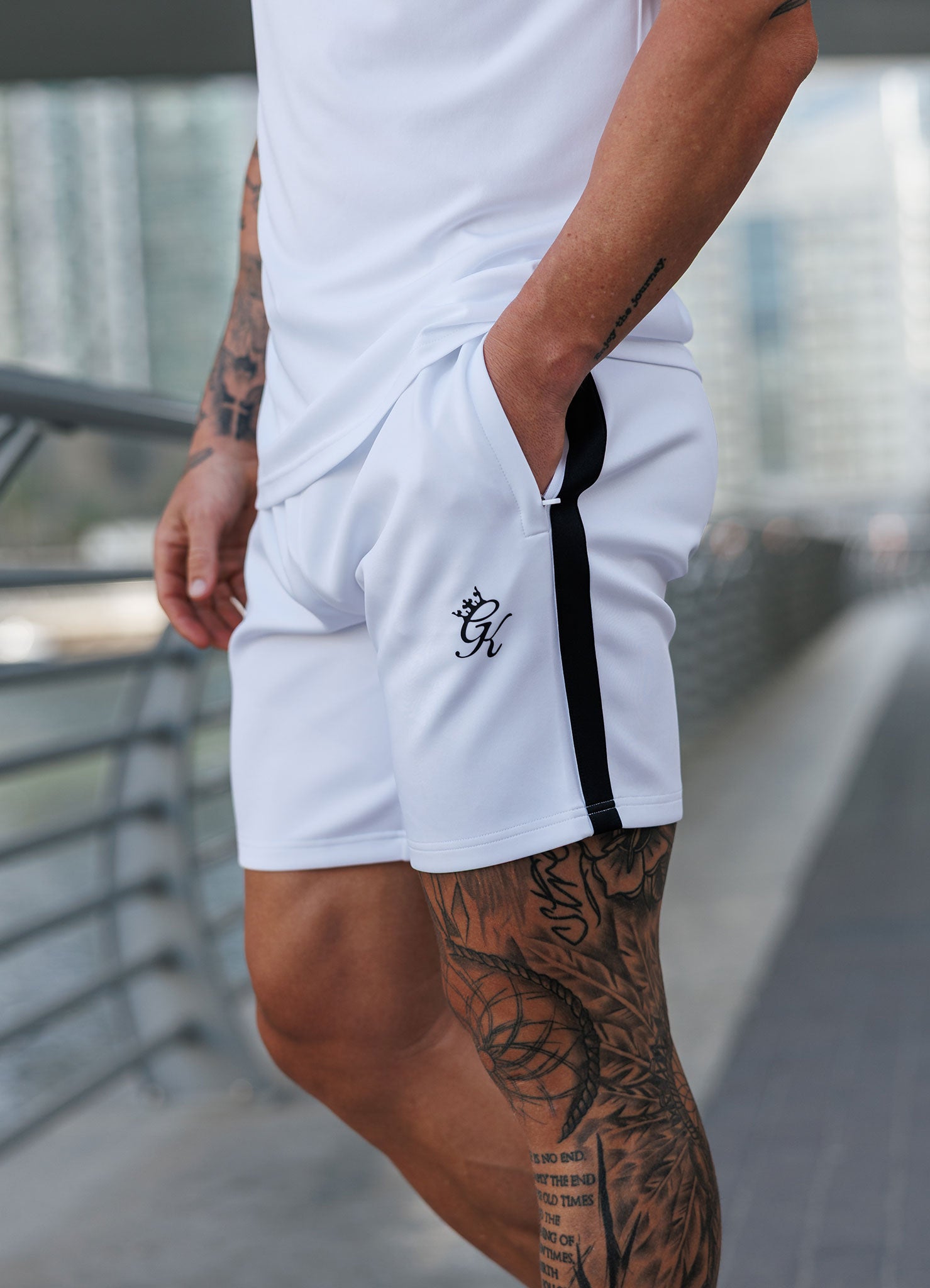 Gym King Core Plus Poly Short - White