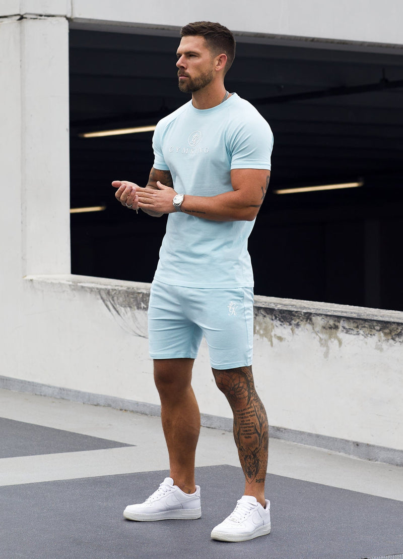 Gym King Pro Jersey Short - Aqua Sky