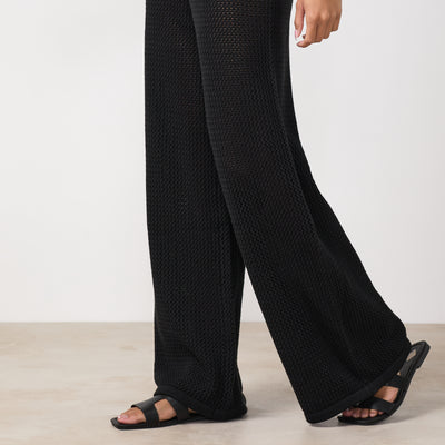 Gym King Crochet Trousers Petite - Black