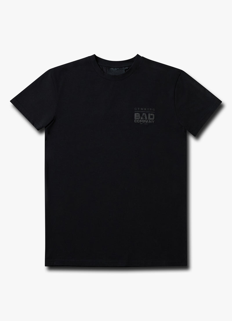 Gym King Bad Company Jersey Tee - Black/Black