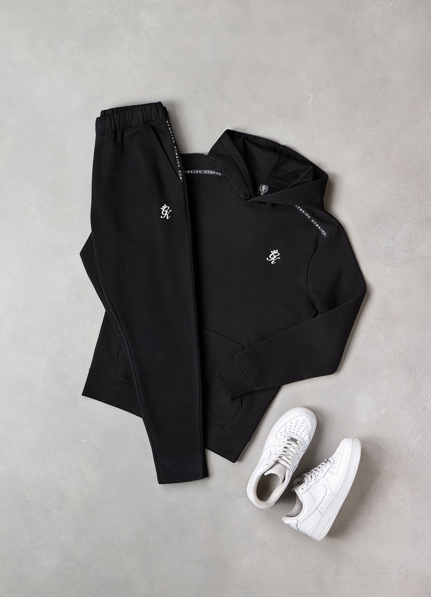 Gym King Taped Fleece Jogger - Black