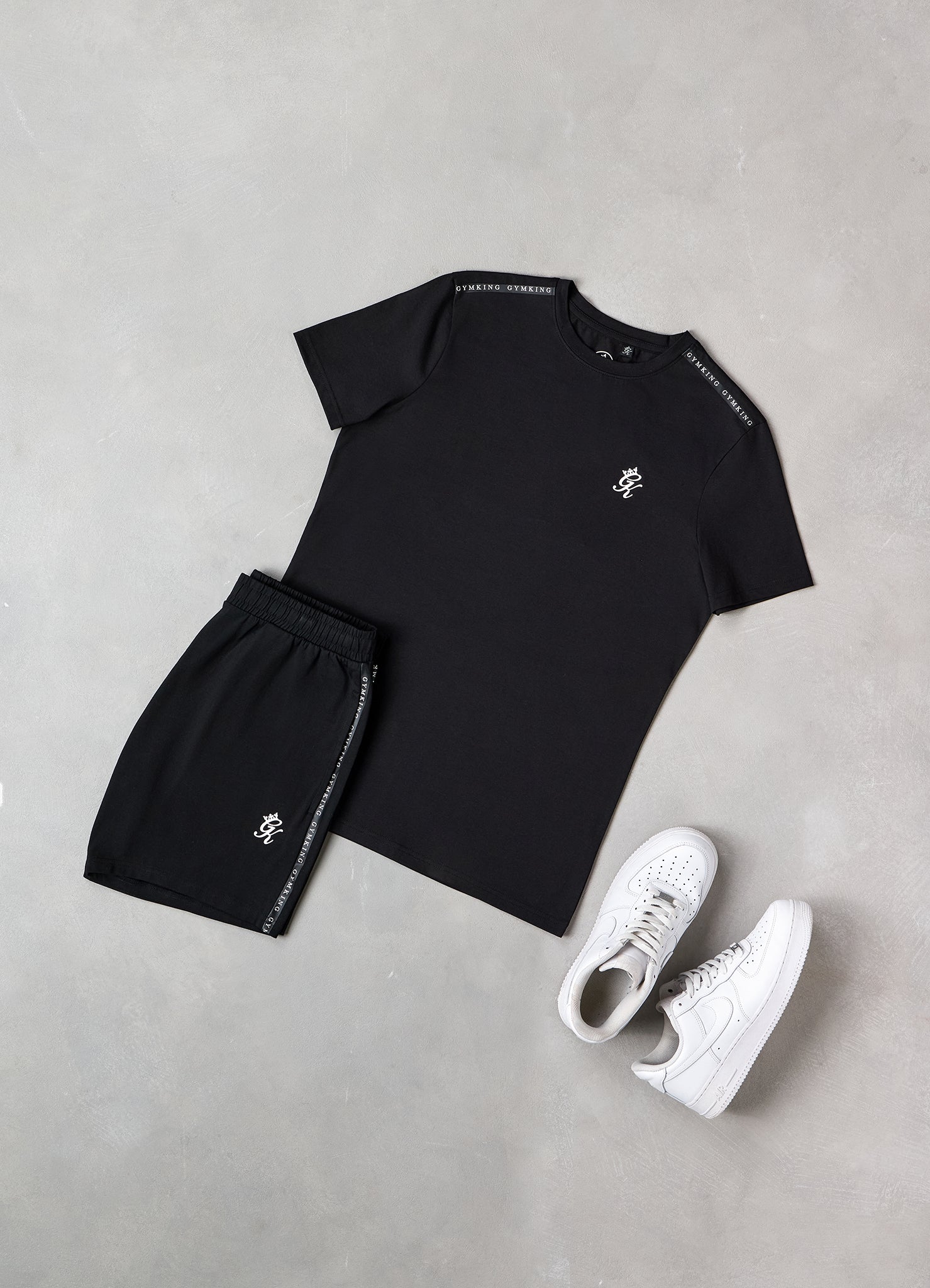 Gym King Taped Jersey Tee - Black