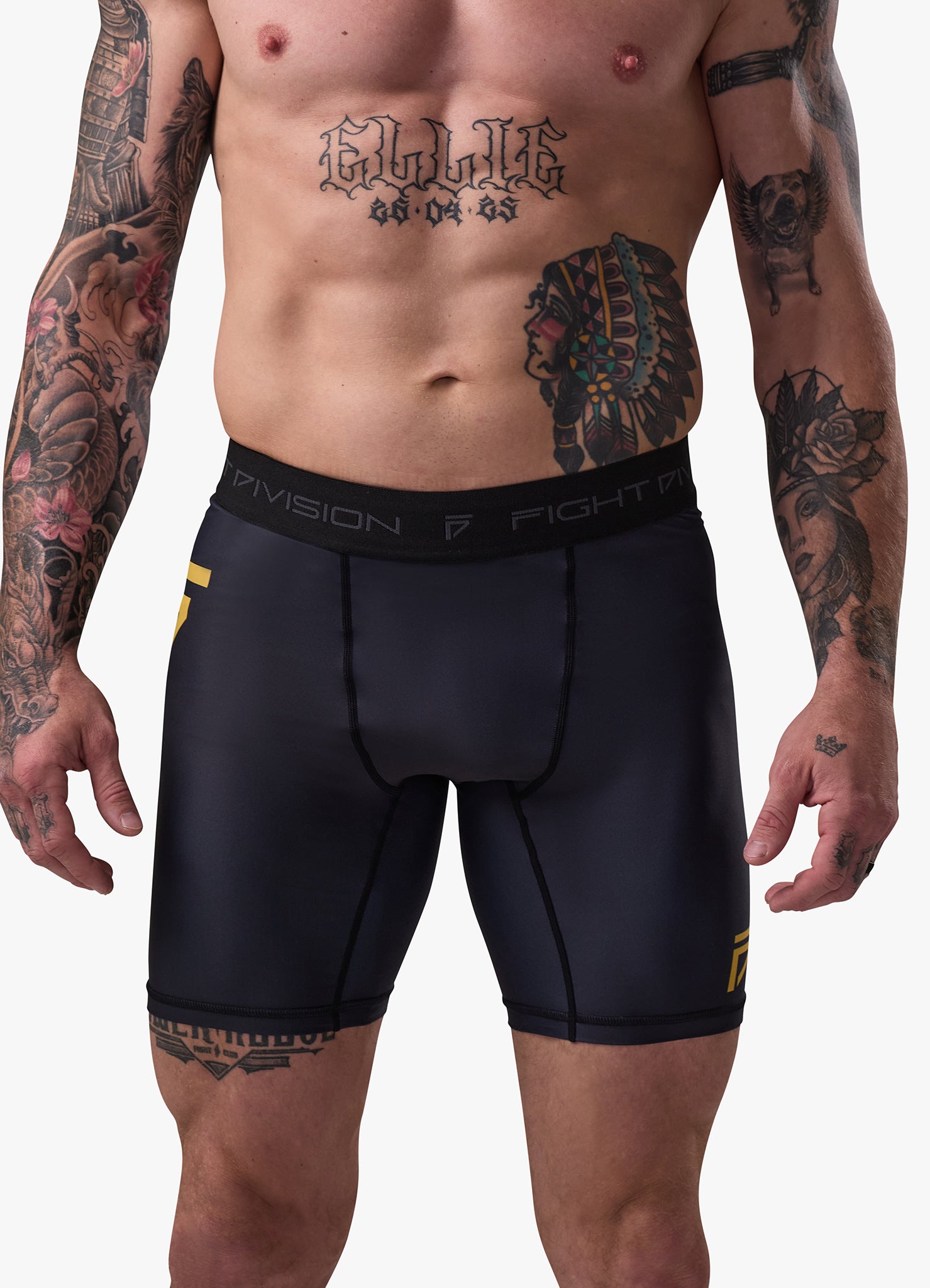 Gym King Sovereign Vale Tudo Compression Short - Black / Gold