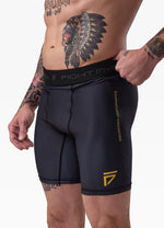 Gym King Sovereign Vale Tudo Compression Short - Black / Gold thumbnail