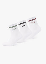 GKW Tipping Crew Sock (3PK) - Black/Claret/Fern thumbnail
