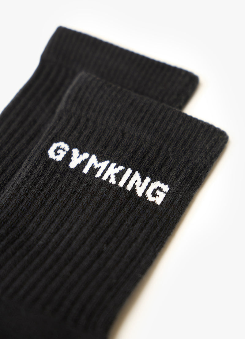 Gym King Linear Crew Sock (2pk) - Black