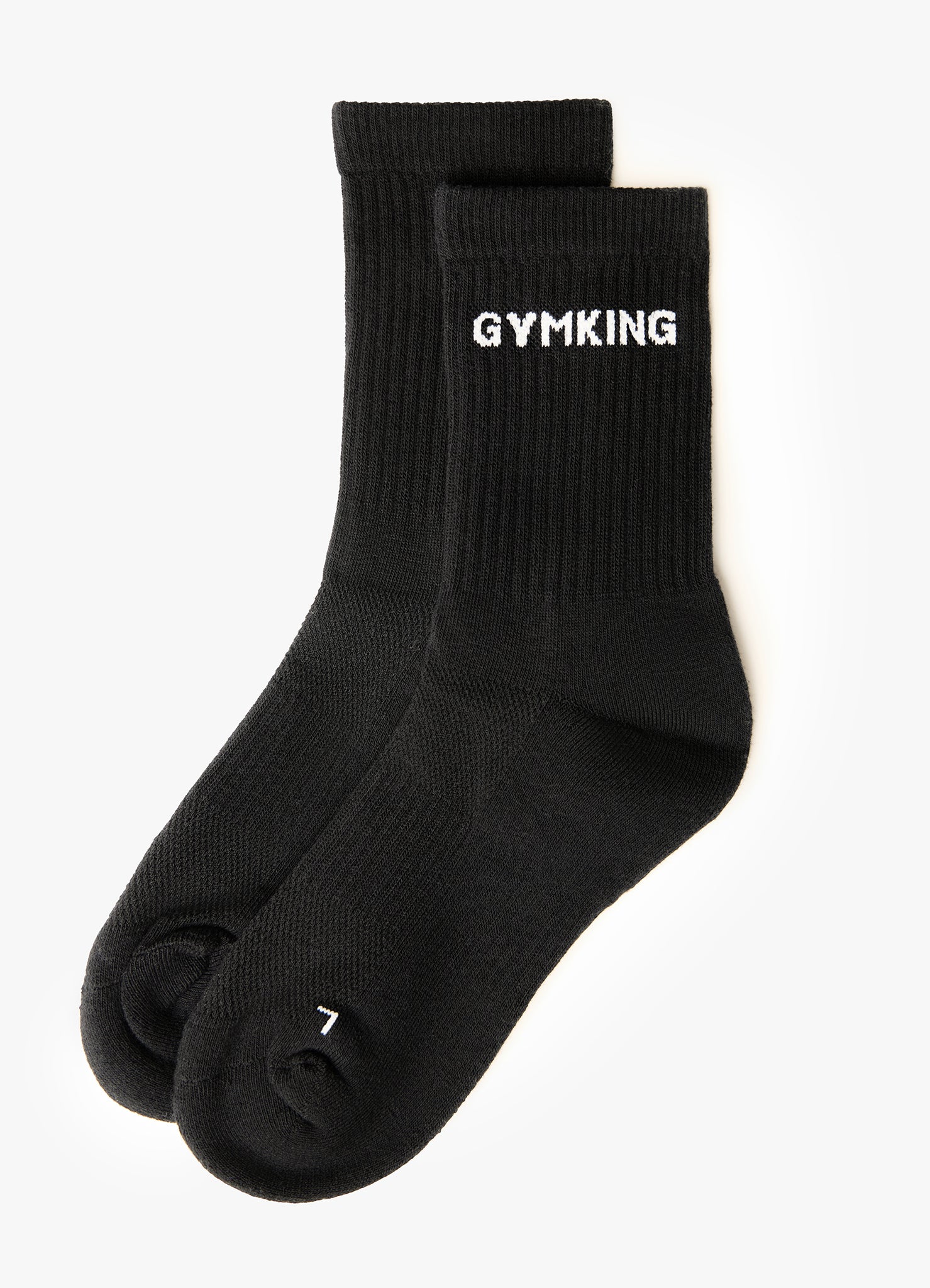 Gym King Linear Crew Sock (2pk) - Black