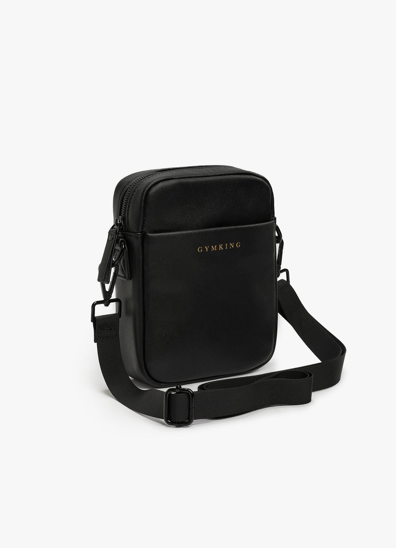 Gym King Debossed Cross Body Bag - Black