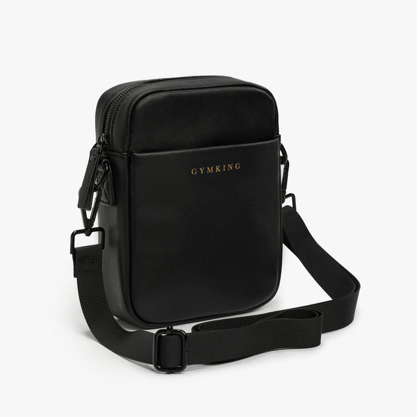 Gym King Debossed Cross Body Bag - Black