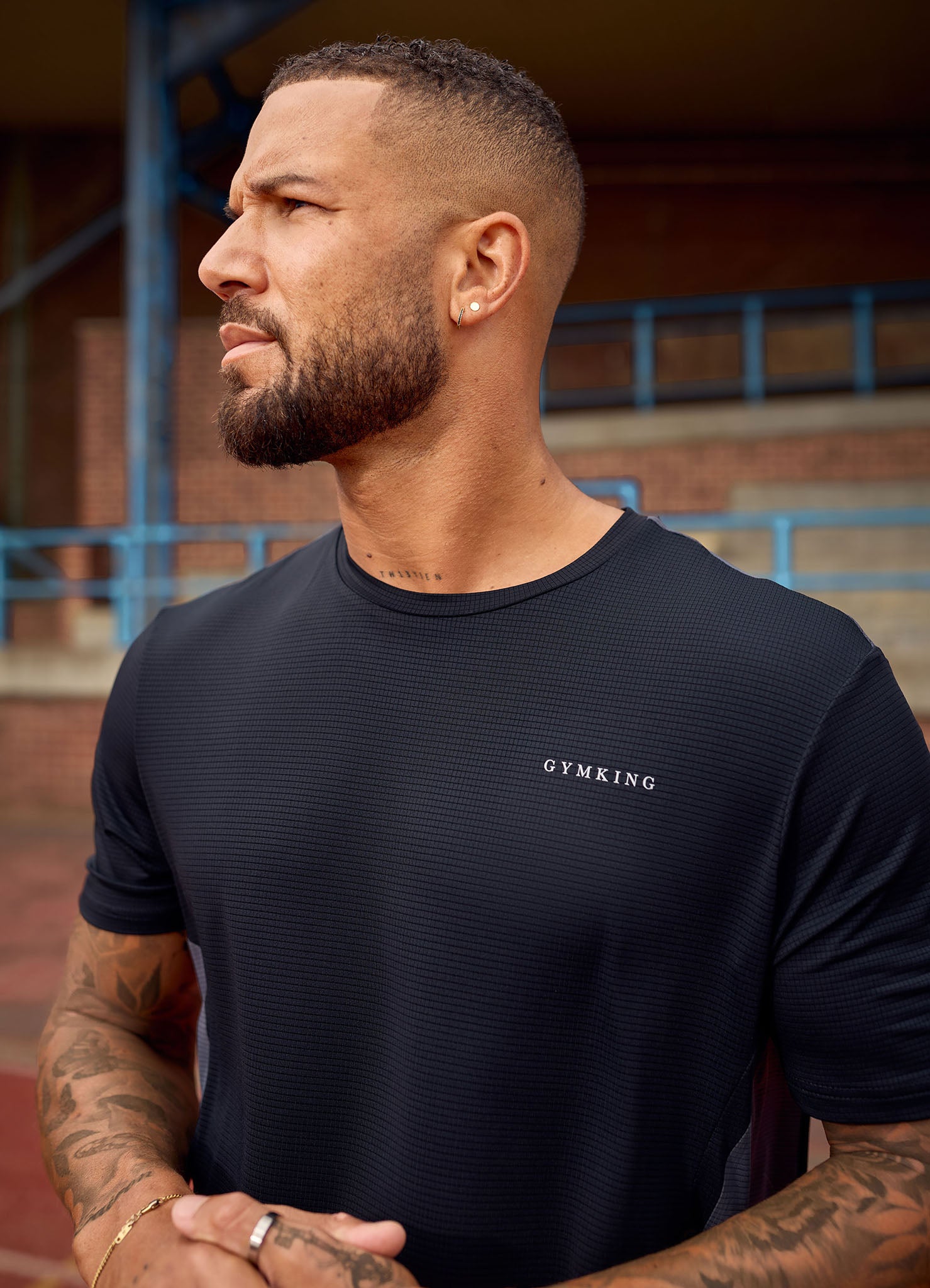 Gym King Progress Performance Tee - Black/Graphite
