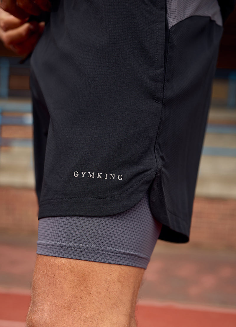 Gym King Progress 2-In-1 Short - Black/Graphite