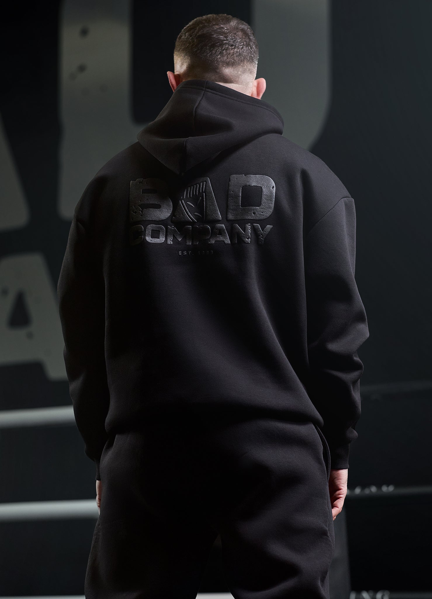 Gym King Bad Company Fleece Hoodie - Black/Black
