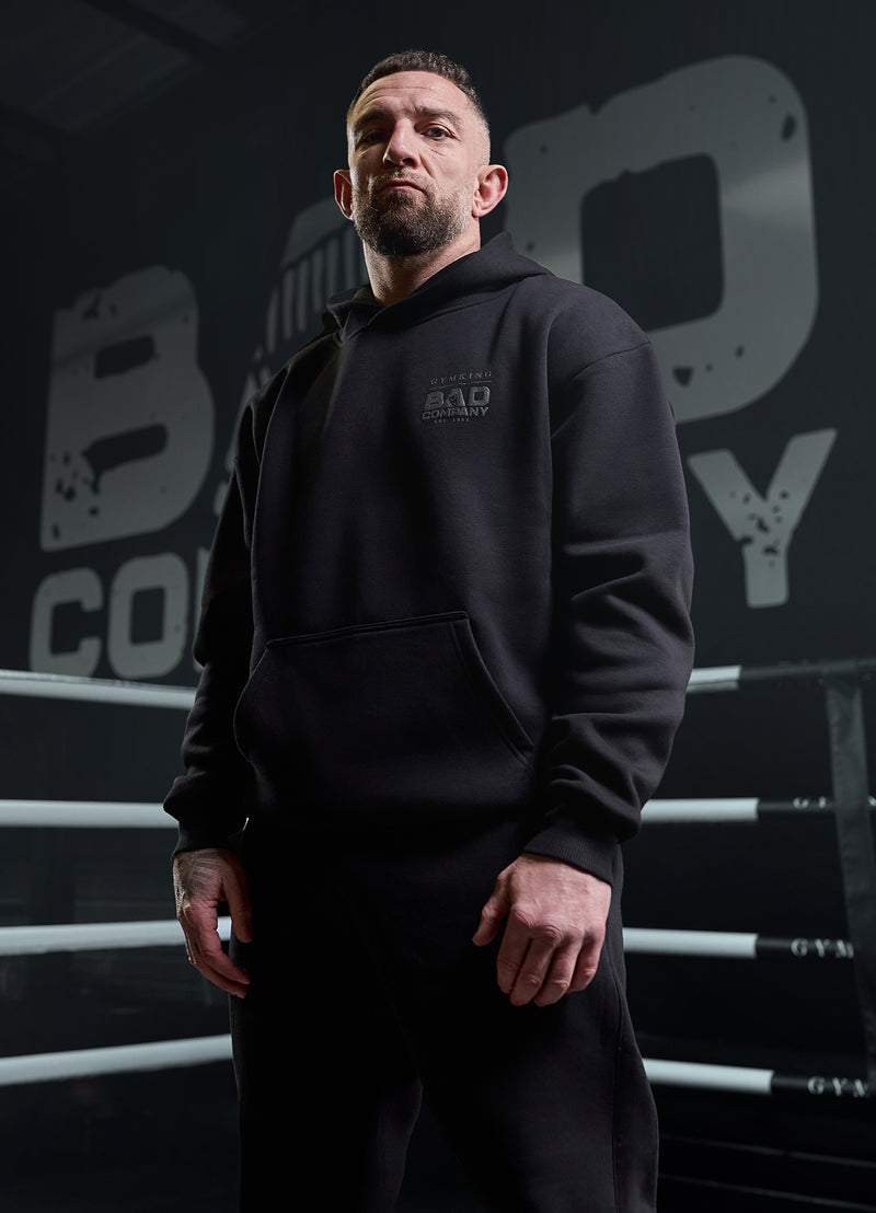 Gym King Bad Company Fleece Hood - Black/Black