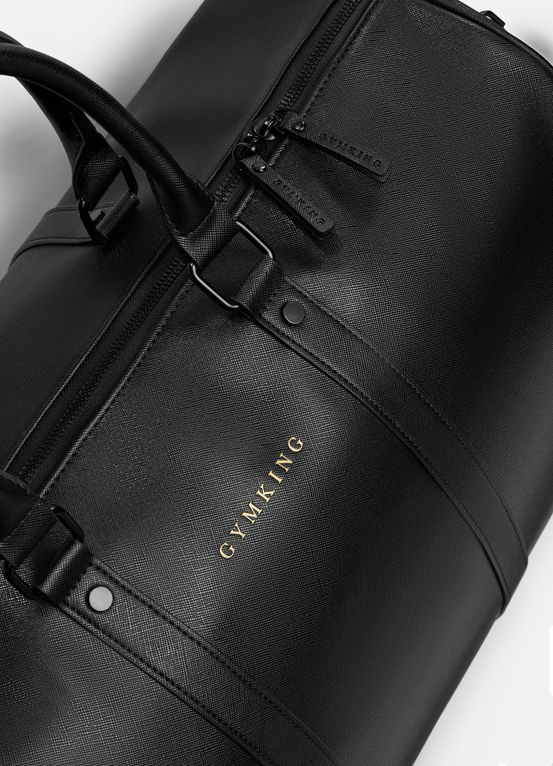 Gym King Faux Leather Holdall - Black