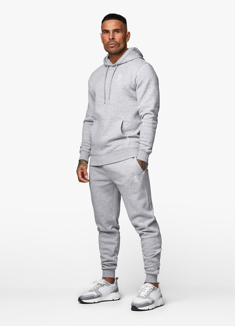 Gym King Fundamental Fleece Hood Tracksuit - Grey Marl