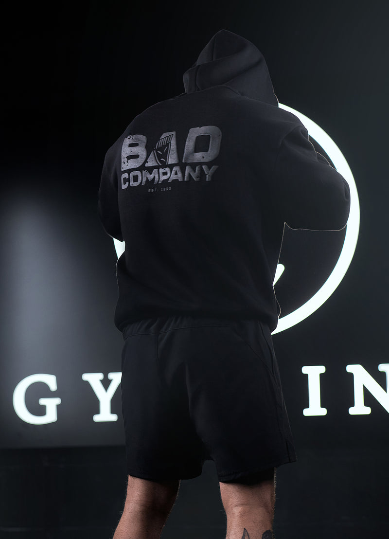 Gym King Bad Company Fleece Hood - Black/Black