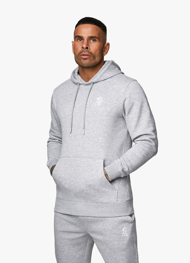 Gym King Fundamental Fleece Hood Tracksuit - Grey Marl