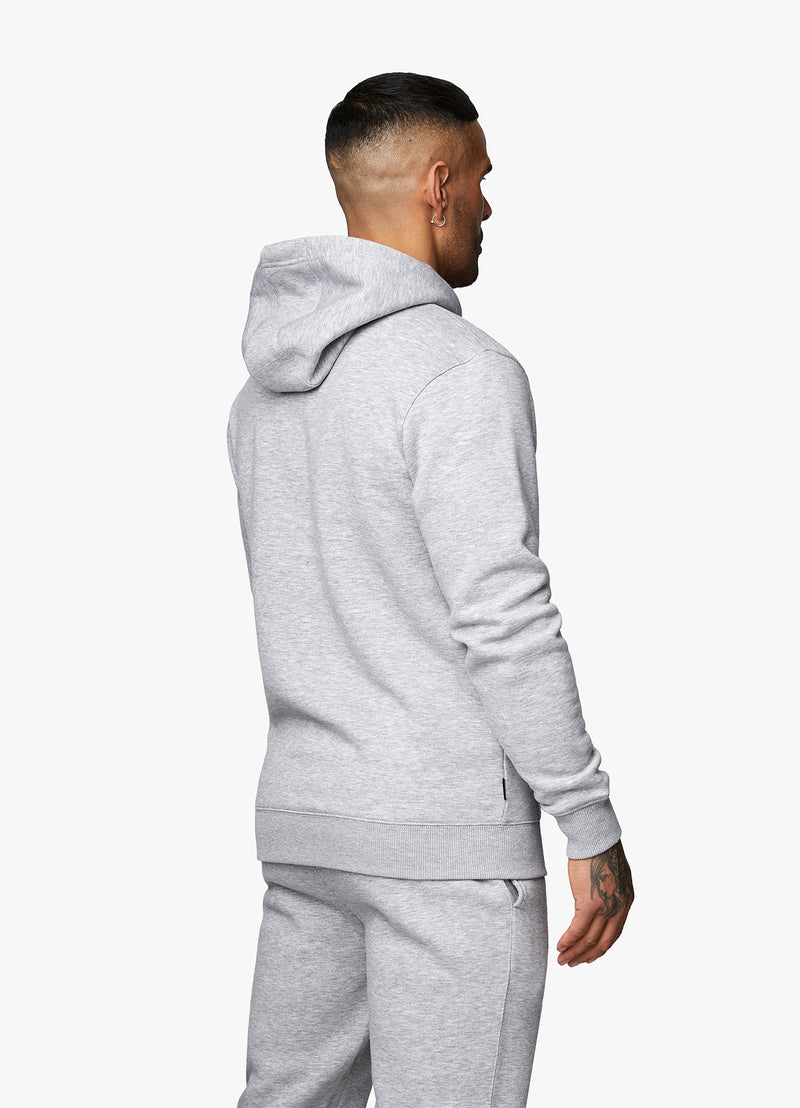 Gym King Fundamental Fleece Hood Tracksuit - Grey Marl