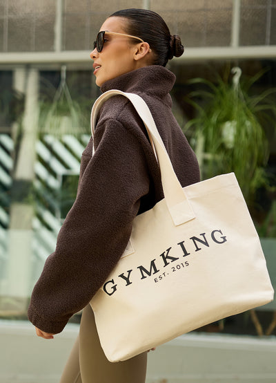 Gym King Established Tote Bag - Light Beige