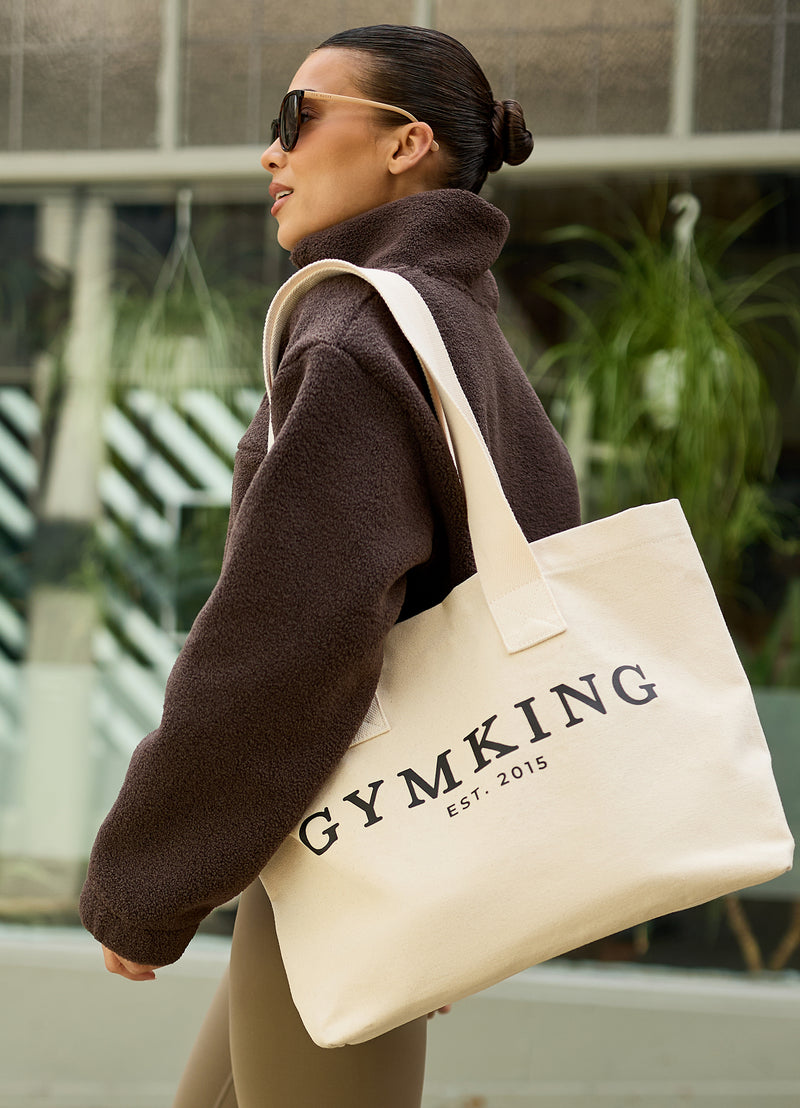 Gym King Established Tote Bag - Light Beige