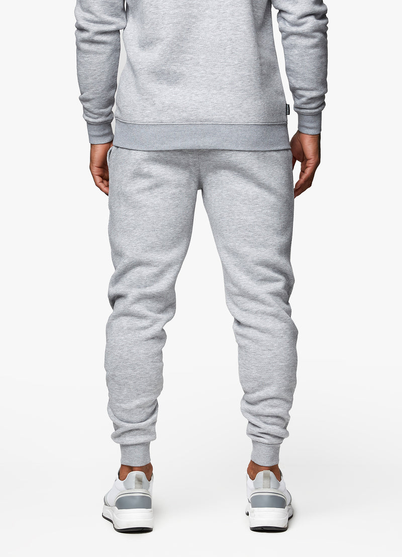 Gym King Fundamental Fleece Hood Tracksuit - Grey Marl