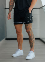 Gym King Core Piped Short - Black thumbnail