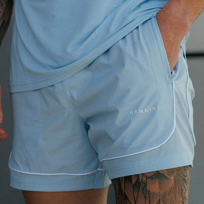 Gym King Core Piped Short - Fresh Blue