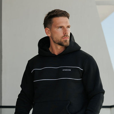 Gym King Core Piped Fleece Hoodie - Black