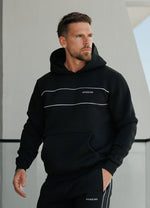 Gym King Core Piped Fleece Hoodie - Black thumbnail