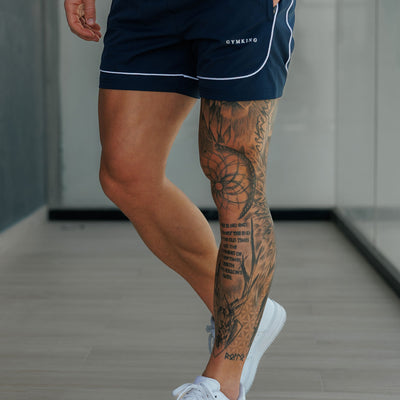 Gym King Core Piped Short - Navy