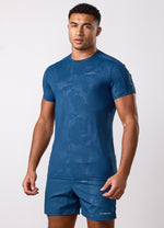 Gym King Debossed Camo T-Shirt - Tide Blue thumbnail