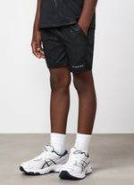 Gym King Older Kids Debossed Camo Short - Black thumbnail