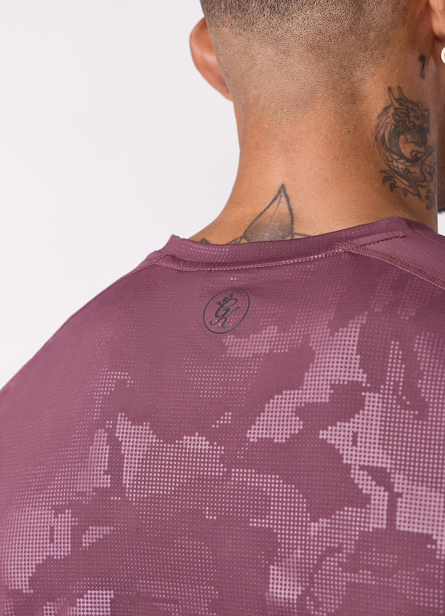 Gym King Debossed Camo Tee - Mulberry