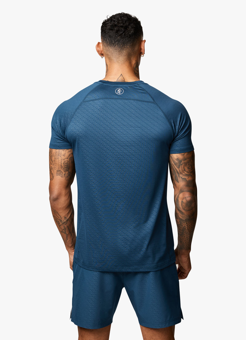 Gym King Debossed Energy Tee - Deep Blue